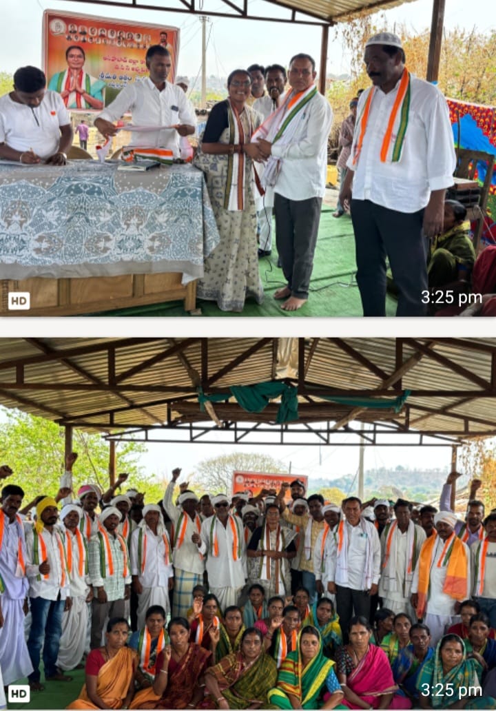 మూకుమ్మడిగా కాంగ్రెస్ పార్టీలో చేరిన డబోలి గ్రామపంచాయతీ వివిధ పార్టీ నాయకులు.